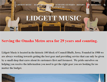 Tablet Screenshot of lidgettmusic.com